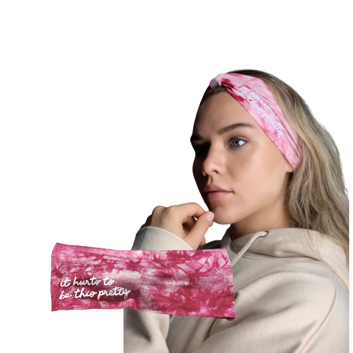 Tie Dye "It Hurts To Be This Pretty" Headband